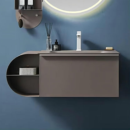 Rectangle Shape Wall Mounted Smart LED Light Side Cabinet Hanging Bathroom Vanities