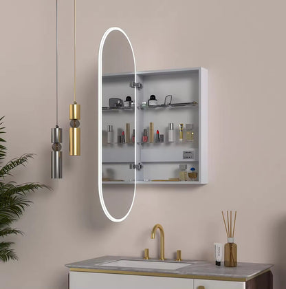 Wall Mount Cabinet Bathroom Storage LED Mirror Medicine Cabinet