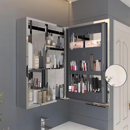 Stainless Steel Mirror Cabinet Standing Mirror Jewelry Cabinet Display Cabinet