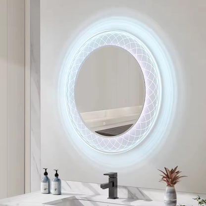 High Quality Special Large LED Round Wall Hanging Mirror LED Light