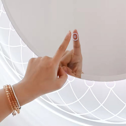 High Quality Special Large LED Round Wall Hanging Mirror LED Light
