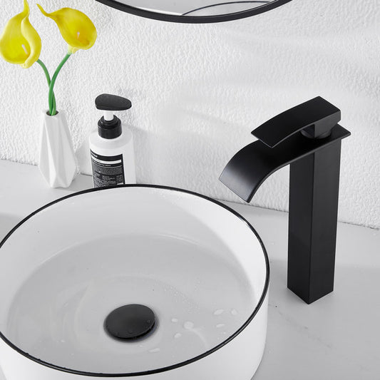 Black Vessel Sink Faucet Single-handle Bathroom Faucet with Drain Assembly
