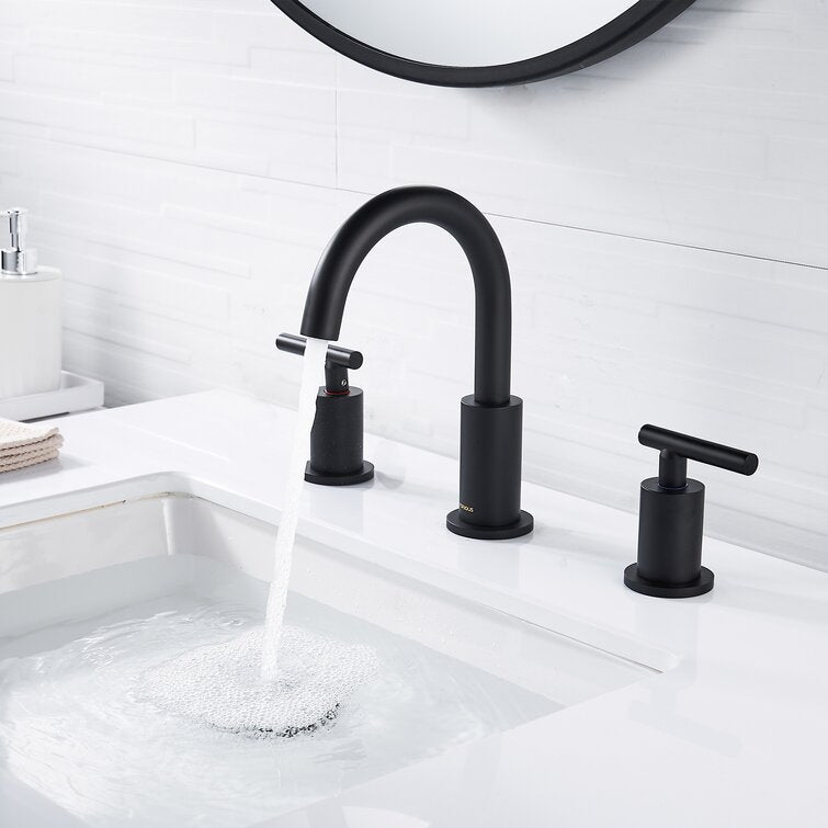 Widespread Faucet 2-handle Bathroom Faucet with Drain Assembly